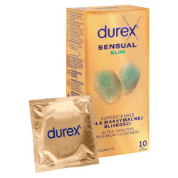 Durex Sensual Slim, prezerwatywy supercienkie, 10 sztuk