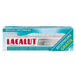 Lacalut Perfect White Pasta do zębów 75ml + szczoteczka