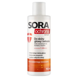 Aflofarm SORA szampon do skóry głowy i włosów osób narażonych na kontakt z wszami, 150 ml