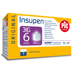 PIC Igła insulinowa Insupen 31G 6mm, 100 sztuk