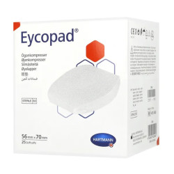 Eycopad Kompresy oczne jałowe 56 x 70 mm, 25 sztuk