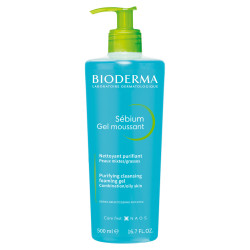 Bioderma Sebium Moussant Gel Antybakteryjny żel do mycia twarzy, 500 ml