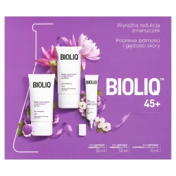 Zestaw Promocyjny Bioliq 45+, krem na dzień, 50 ml + krem na noc, 50 ml + krem do okolic oczu i ust, 15 ml