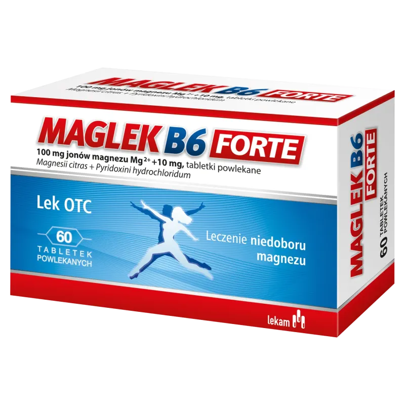 Maglek B6 Forte 100 mg + 10 mg, 60 tabletek powlekanych