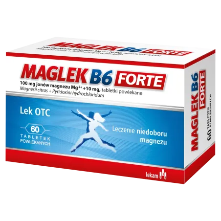 Maglek B6 Forte 100 mg + 10 mg, 60 tabletek powlekanych