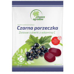 Owoce ogrodów Czarna porzeczka Ziołowe cukierki z witaminą C, 60 g