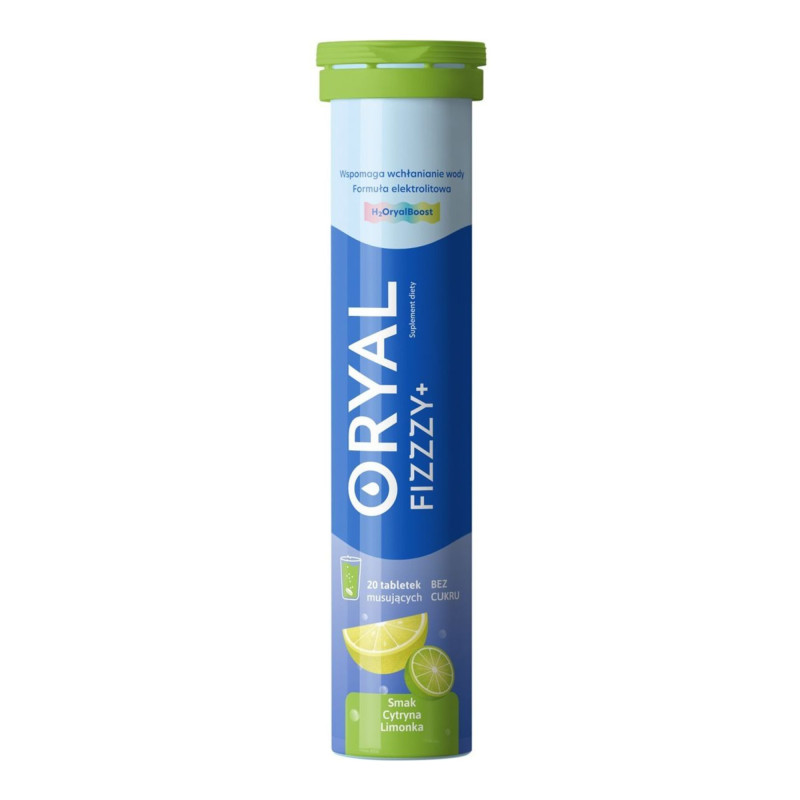 Oryal Fizzzy+ o smaku cytrynowo-limonkowym, 20 tabletek musujących