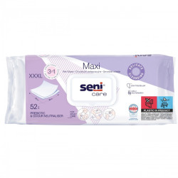 Seni Care Maxi Duże chusteczki nawilżane 3w1, 52 sztuki