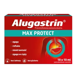 Alugastrin Max Protect, zawiesina doustna, 10 saszetek
