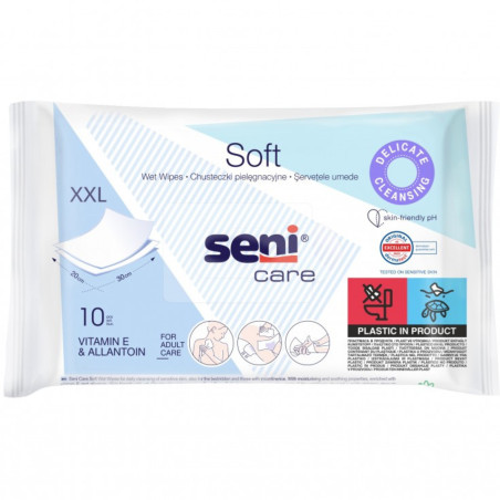 Seni Care Soft Chusteczki pielęgnacyjne, 10 sztuk