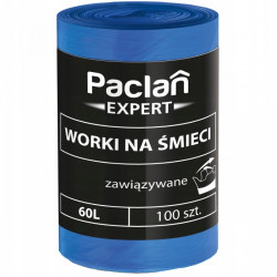 Paclan Expert Mocne worki na śmieci z uszami 60 l, 100 sztuk
