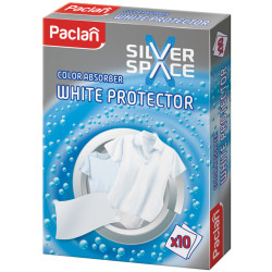 Paclan Silver space chusteczki do prania białego, 10 sztuk