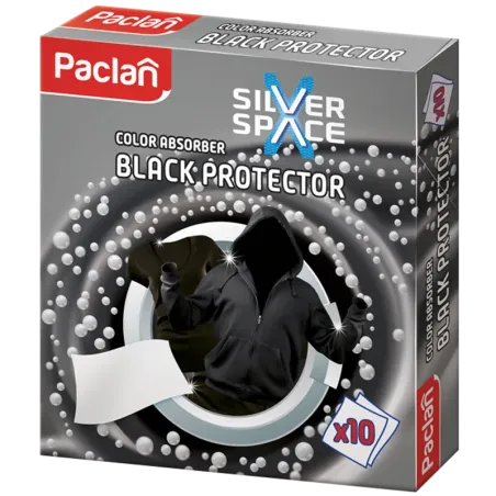 Paclan Silver Space chusteczki do prania czarnego, 10 sztuk