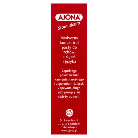 Ajona Stomaticum, koncentrat pasty do zębów, dziąseł i języka, 25 ml