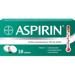 Aspirin 0,5 g, 10 tabletek