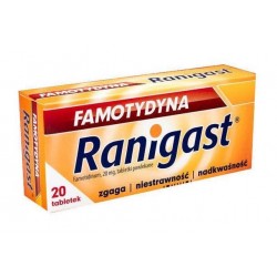 Famotydyna Ranigast 0,02 g,...
