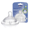 Chicco Smoczek Do Butelki NaturalFeeling 4m+ , TRÓJPRZEPŁYWOWY, 2 sztuki