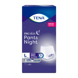 Tena Pants ProSkin Super Night, majtki chłonne, rozmiar L, 30 sztuk