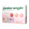 Junior-angin na gardło dla dzieci o smaku truskawkowym, 36 tabletek